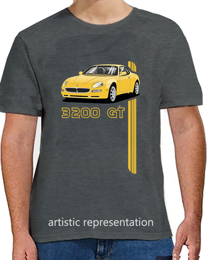 Maserati 3200 GT 10 Spokes in Yellow Art T Shirt