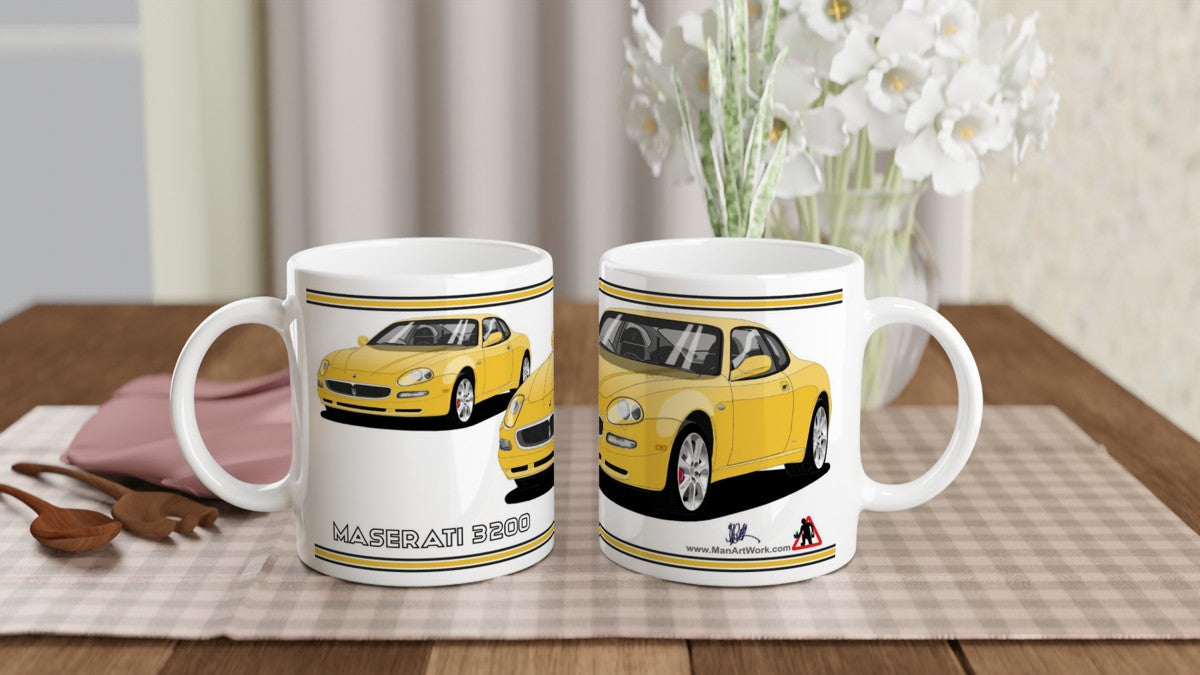 Maserati 3200 GT - 7 Spokes Mug in Yellow