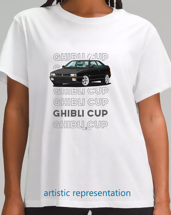 Maserati Ghibli Cup in Black T Shirt (Words)