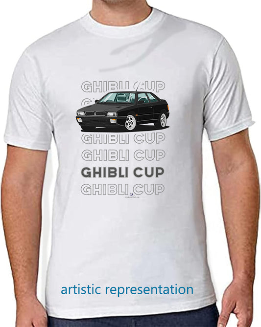 Maserati Ghibli Cup in Black T Shirt (Words)