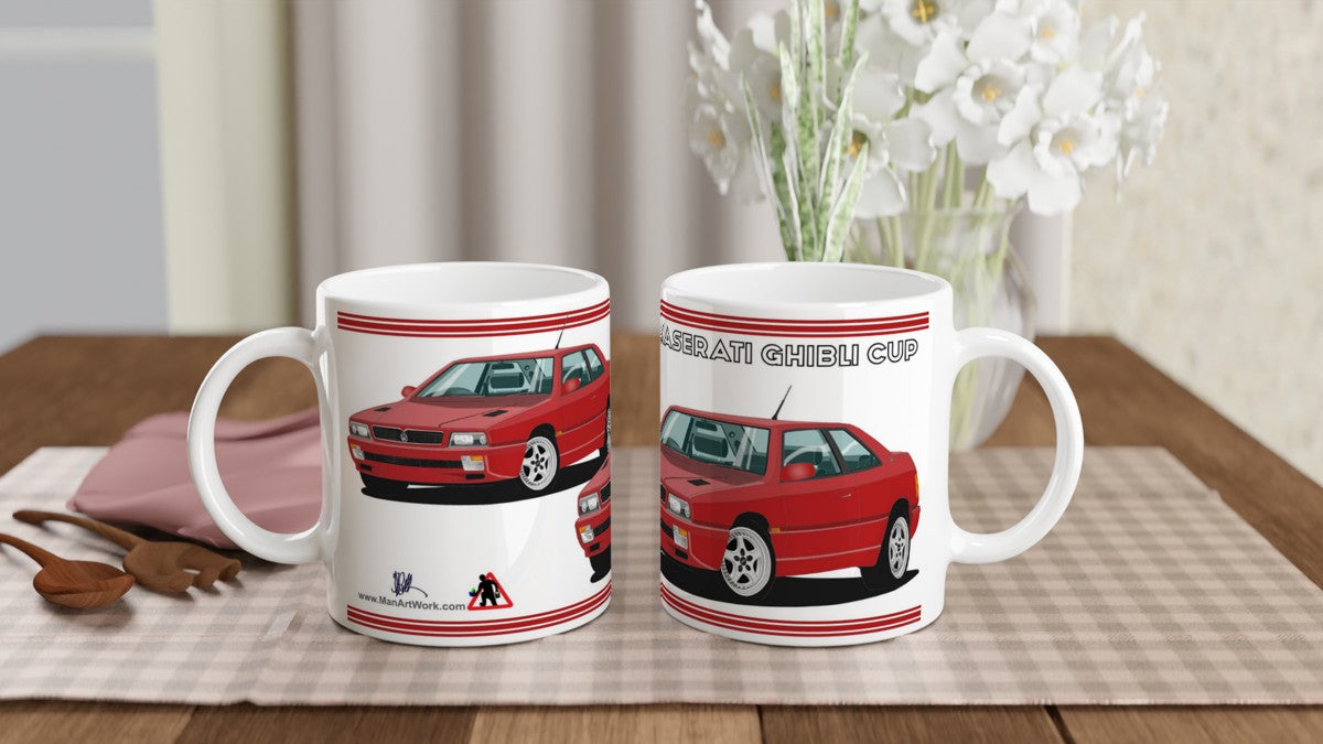 Maserati Ghibli Cup in Red Art Mug