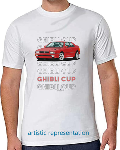 Maserati Ghibli Cup in Red T Shirt (Words)