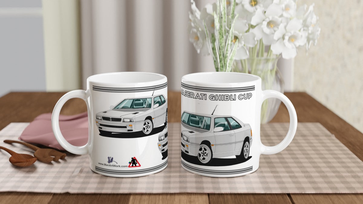 Maserati Ghibli Cup in Silver Art Mug