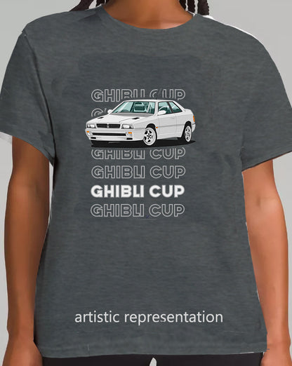 Maserati Ghibli Cup in Silver T Shirt (Words)
