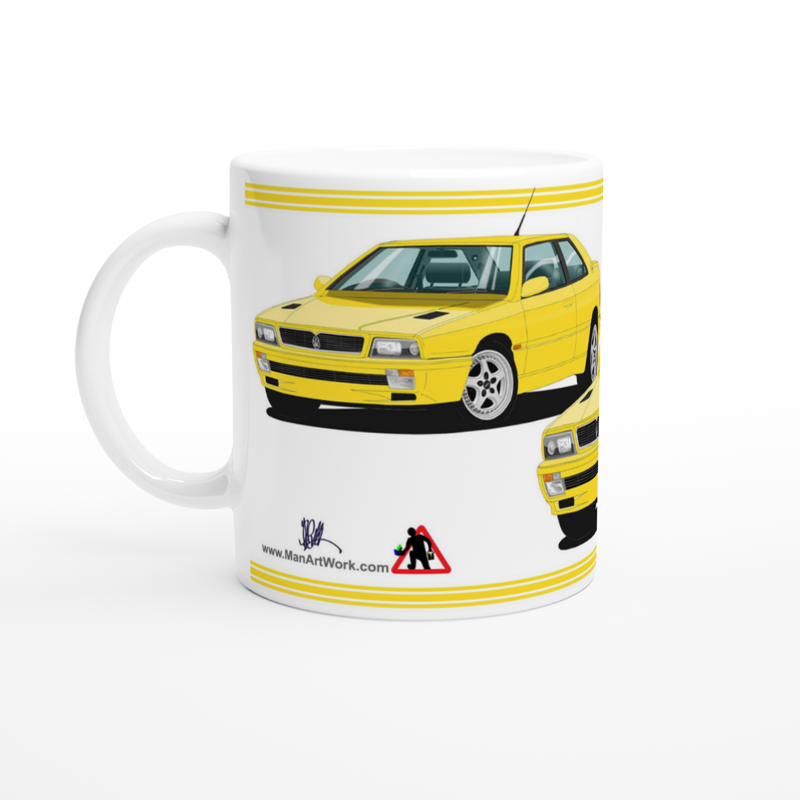 Maserati Ghibli Cup in Yellow Art Mug