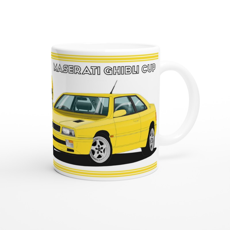 Maserati Ghibli Cup in Yellow Art Mug