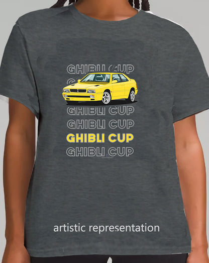 Maserati Ghibli Cup in Yellow T Shirt (Words)
