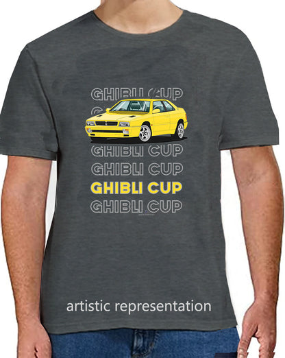 Maserati Ghibli Cup in Yellow T Shirt (Words)