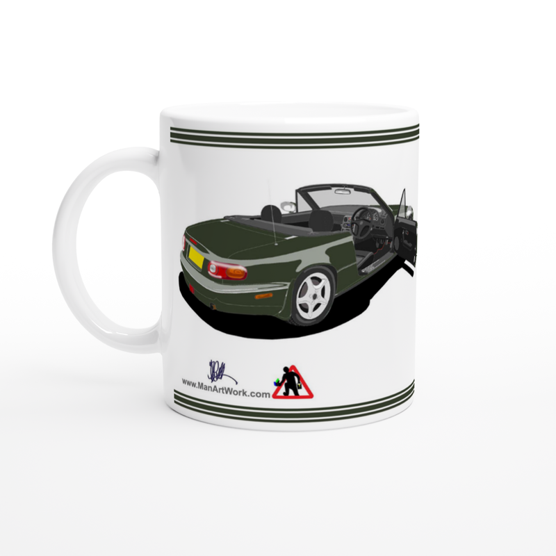 Mazda MX-5 Mk1 in Dark Green Art Mug