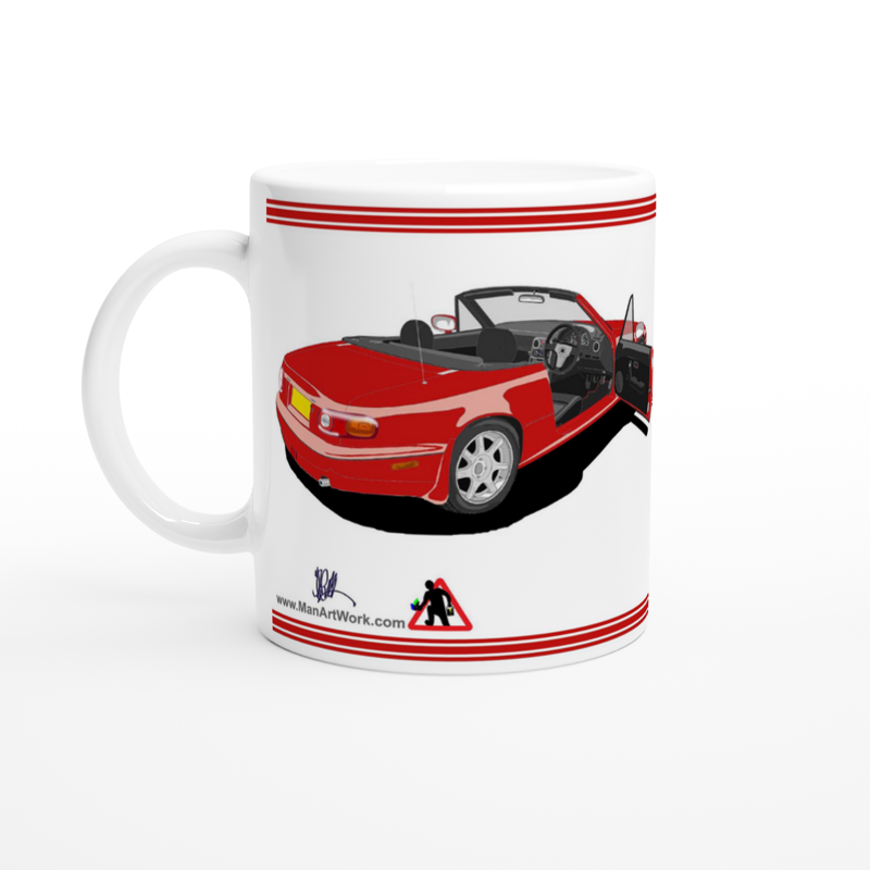 Mazda MX-5 Mk1 in Red Art Mug