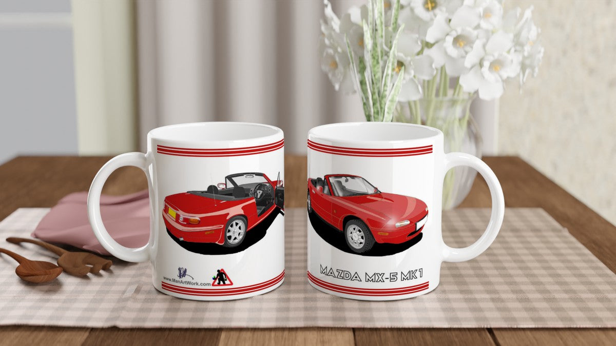 Mazda MX-5 Mk1 in Red Art Mug