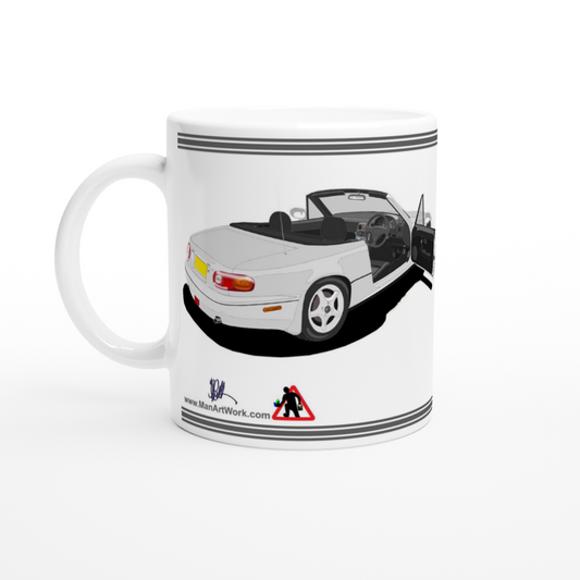 Mazda MX-5 Mk1 in Silver Art Mug