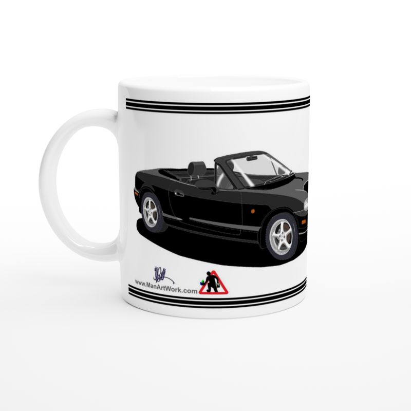 Mazda MX-5 Series 2 in Black Art Mug