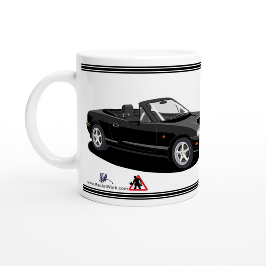 Mazda MX-5 Series 2 in Black Art Mug
