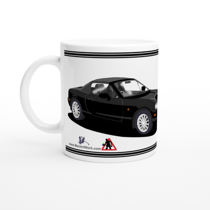 Mazda MX-5 Series 2 in Jasper Conran Black Art Mug