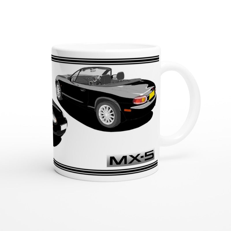 Mazda MX-5 Series 2 in Jasper Conran Black Art Mug