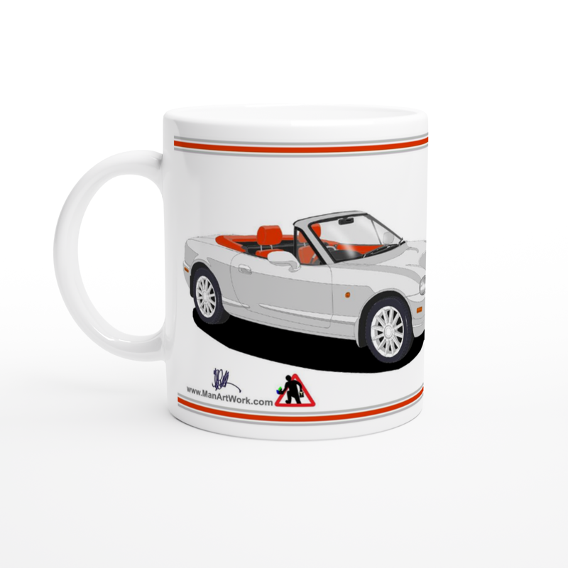 Mazda MX-5 Series 2 in Jasper Conran Silver Art Mug