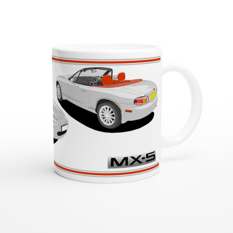 Mazda MX-5 Series 2 in Jasper Conran Silver Art Mug