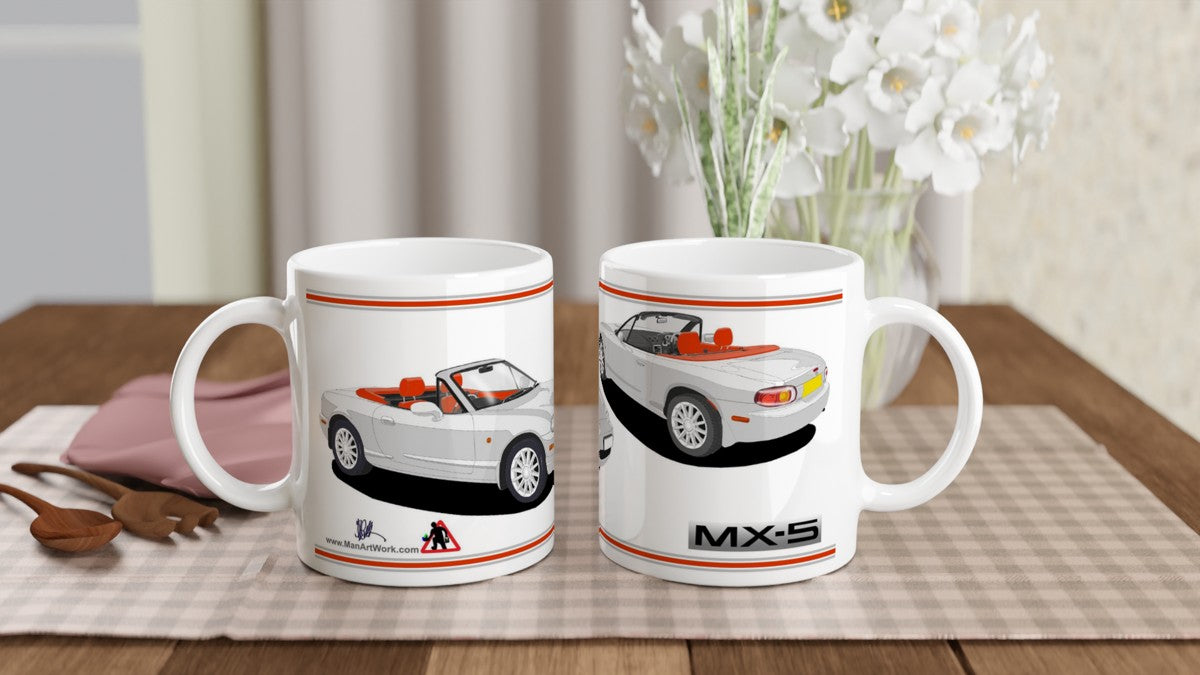 Mazda MX-5 Series 2 in Jasper Conran Silver Art Mug