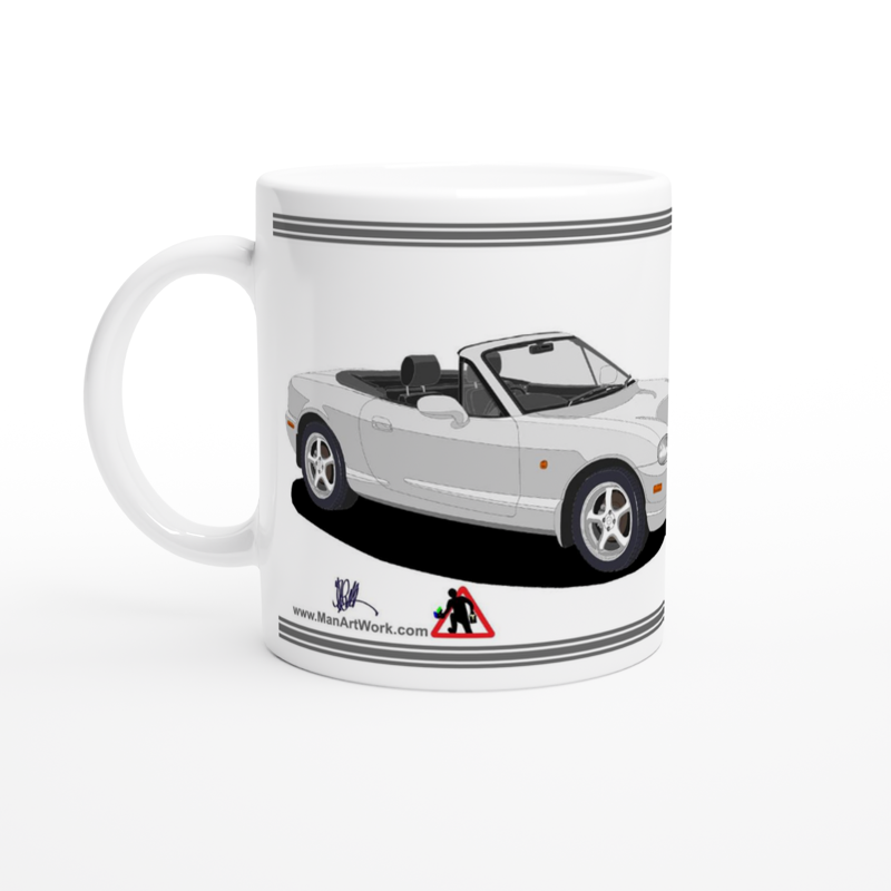 Mazda MX-5 Series 2 in Silver Art Mug