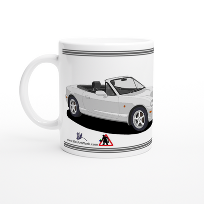 Mazda MX-5 Series 2 in Silver Art Mug