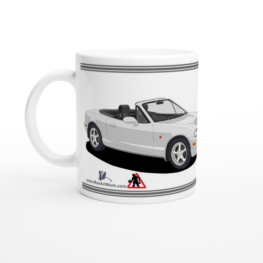 Mazda MX-5 Series 2 in Silver Art Mug