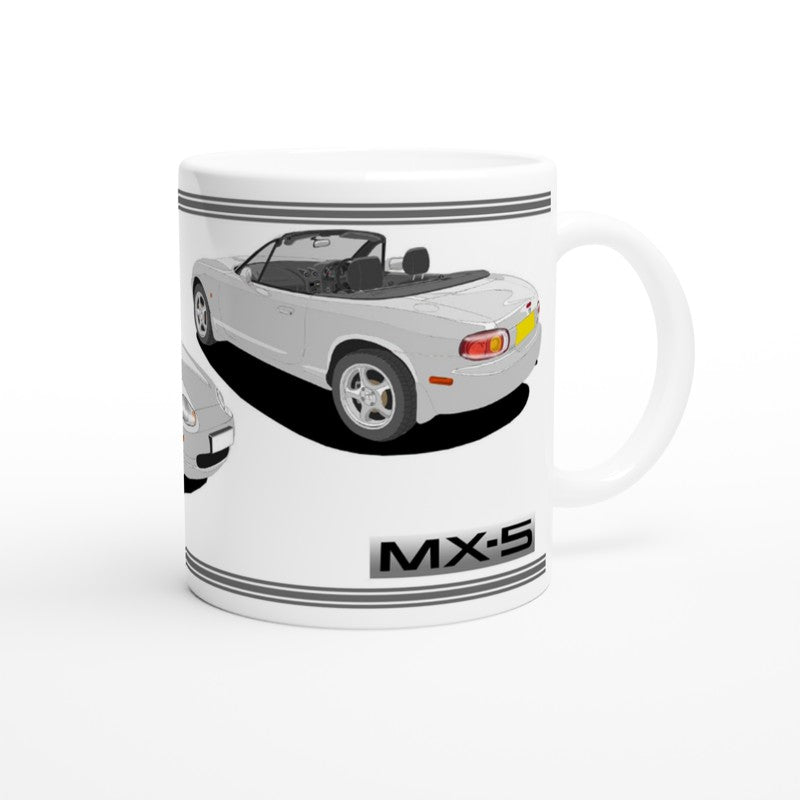 Mazda MX-5 Series 2 in Silver Art Mug