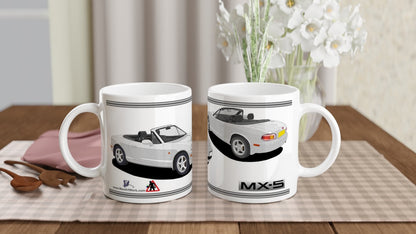 Mazda MX-5 Series 2 in Silver Art Mug