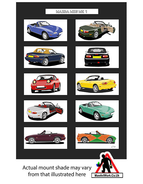 Mazda MX-5 Mk1 A4 Art Print