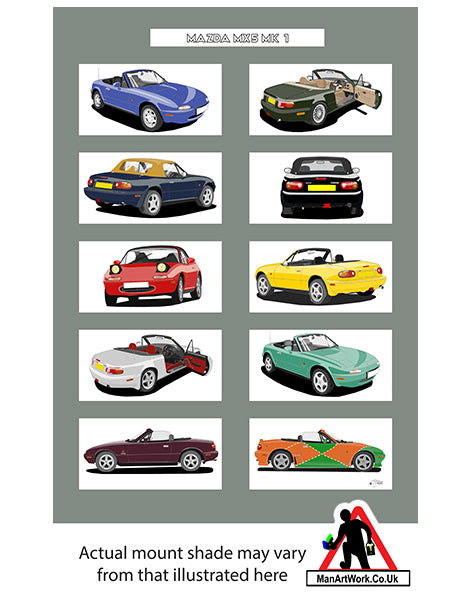 Mazda MX-5 Mk1 A4 Art Print