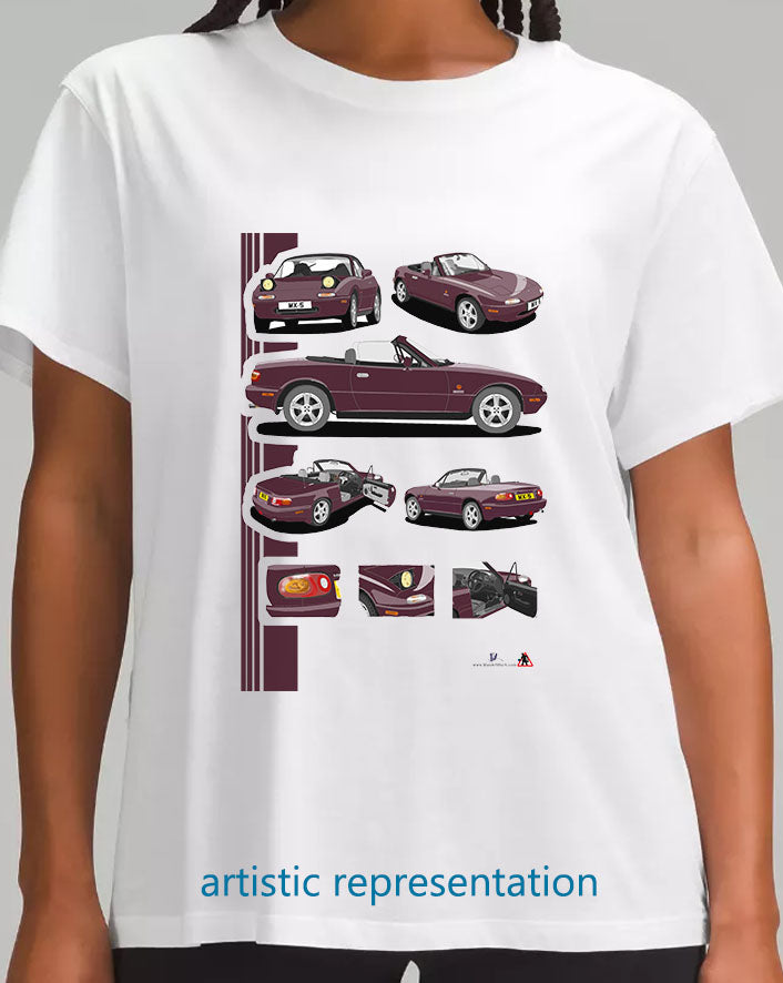 Mazda MX-5 Mk1 Merlot T Shirt