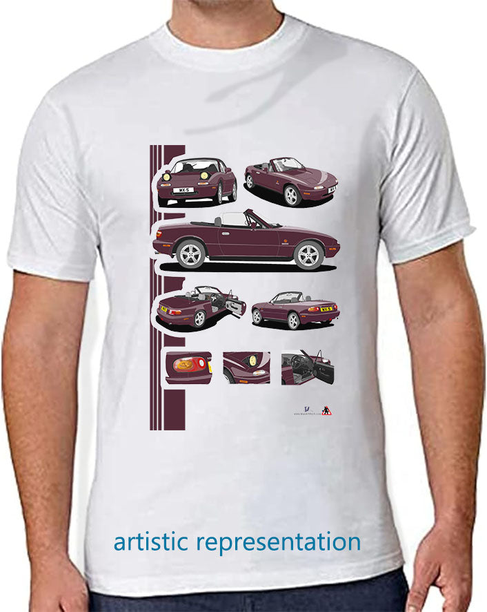 Mazda MX-5 Mk1 Merlot T Shirt