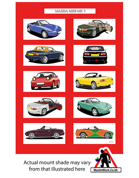 Mazda MX-5 Mk1 A4 Art Print