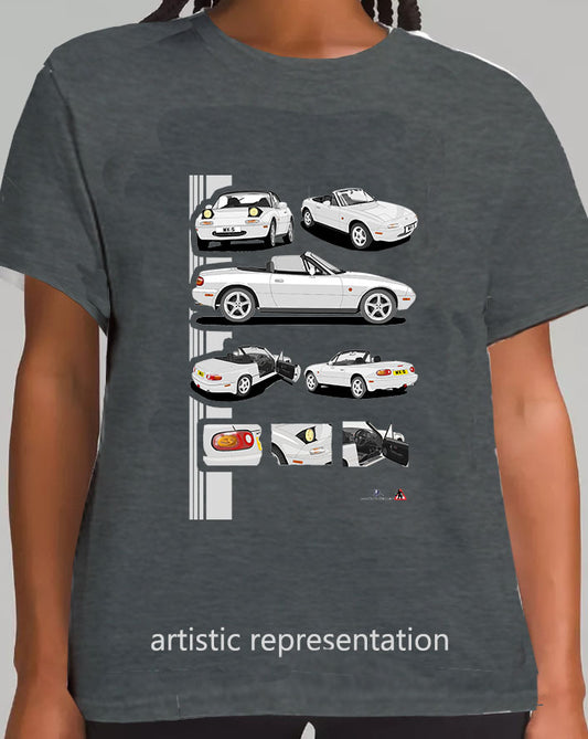 Mazda MX-5 Mk1 in Silver T Shirt