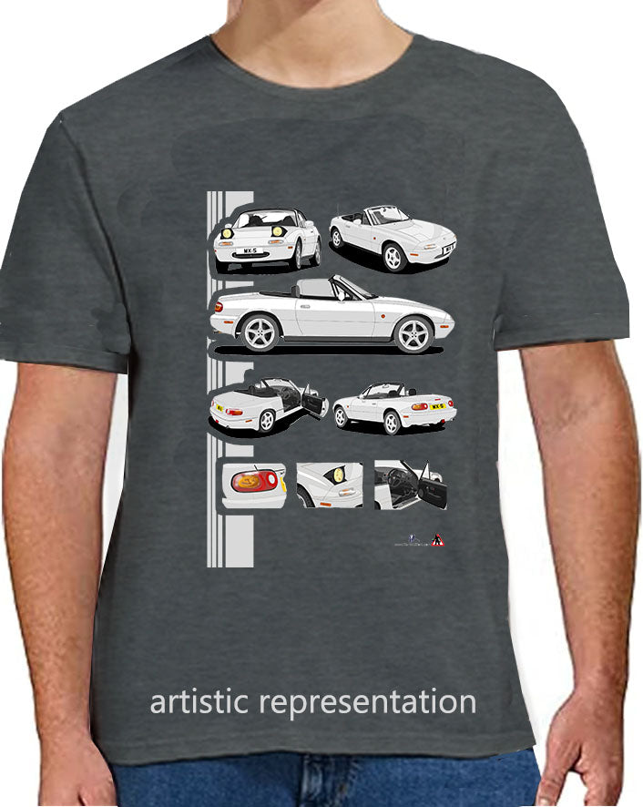 Mazda MX-5 Mk1 in Silver T Shirt