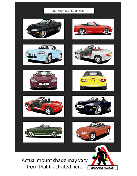 Mazda MX-5 Mk2.5 A4 Art Print