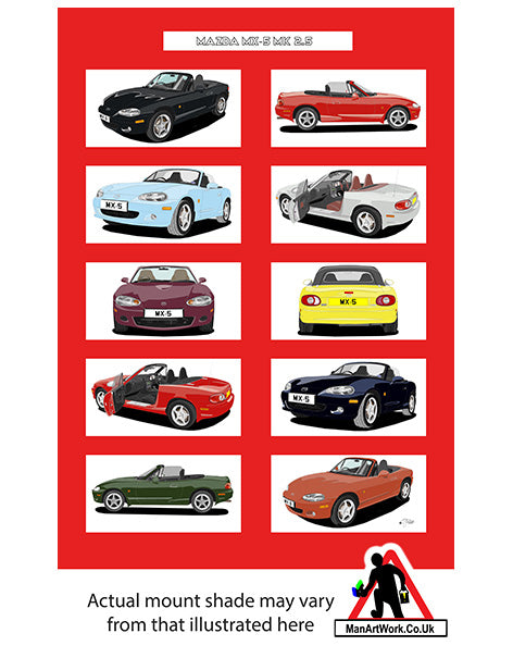 Mazda MX-5 Mk2.5 A4 Art Print