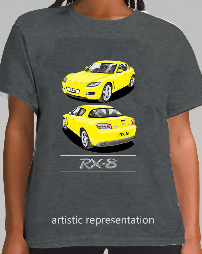 Mazda RX-8 in Yellow Art T Shirt