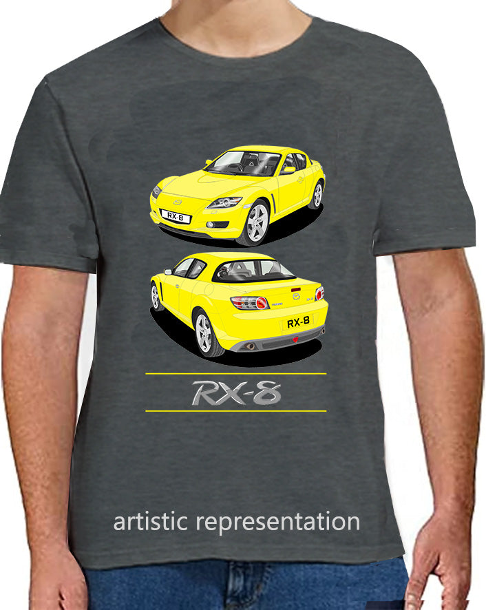 Mazda RX-8 in Yellow Art T Shirt