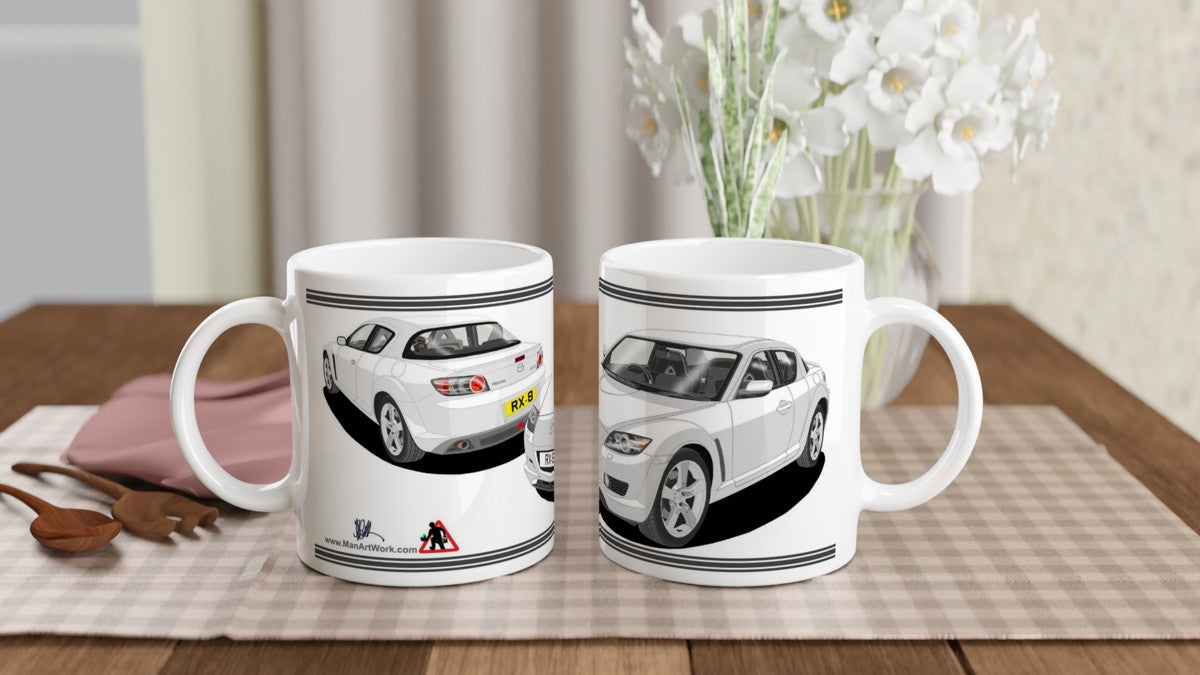 Mazda RX-8 Art Mug in White