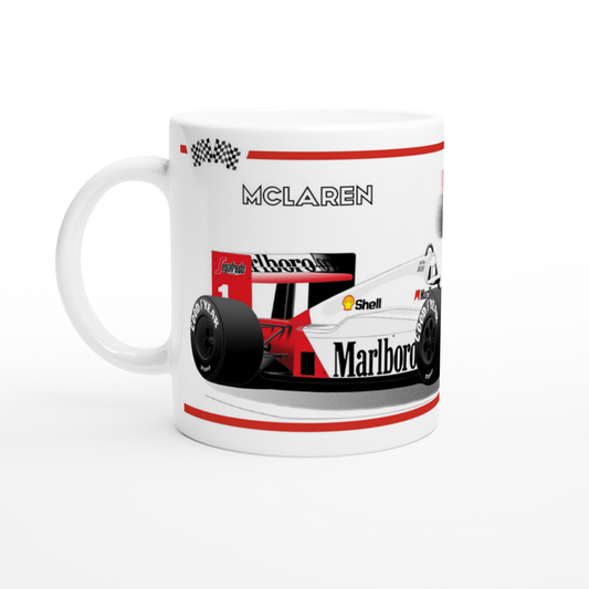 McLaren MP4-2C F1 Motor Racing Art Mug