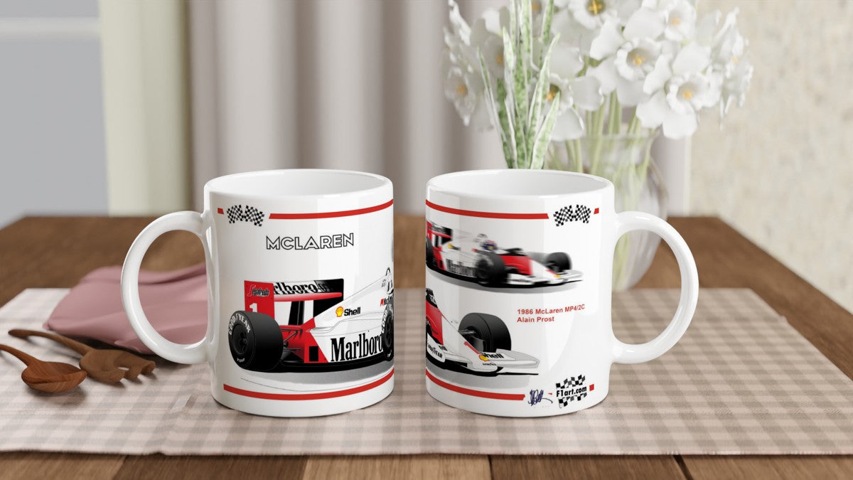 McLaren MP4-2C F1 Motor Racing Art Mug