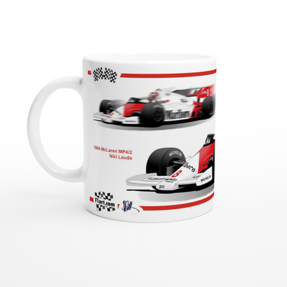 McLaren MP4-2 F1 Motor Racing  Art Mug