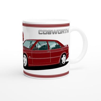 Mercedes 190E Cosworth in Red Art Mug