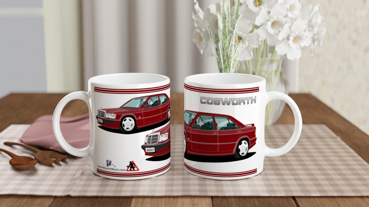 Mercedes 190E Cosworth in Red Art Mug