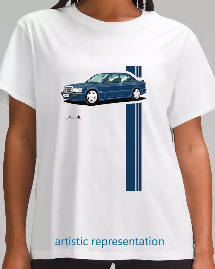 Mercedes 190E Cosworth in Blue T Shirt