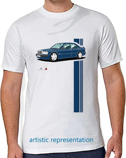 Mercedes 190E Cosworth in Blue T Shirt