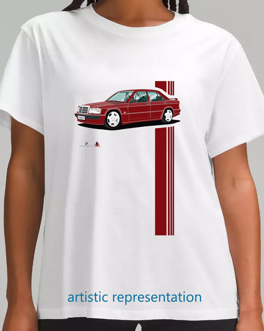 Mercedes 190E Cosworth in Red T Shirt