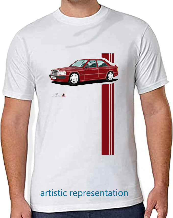 Mercedes 190E Cosworth in Red T Shirt