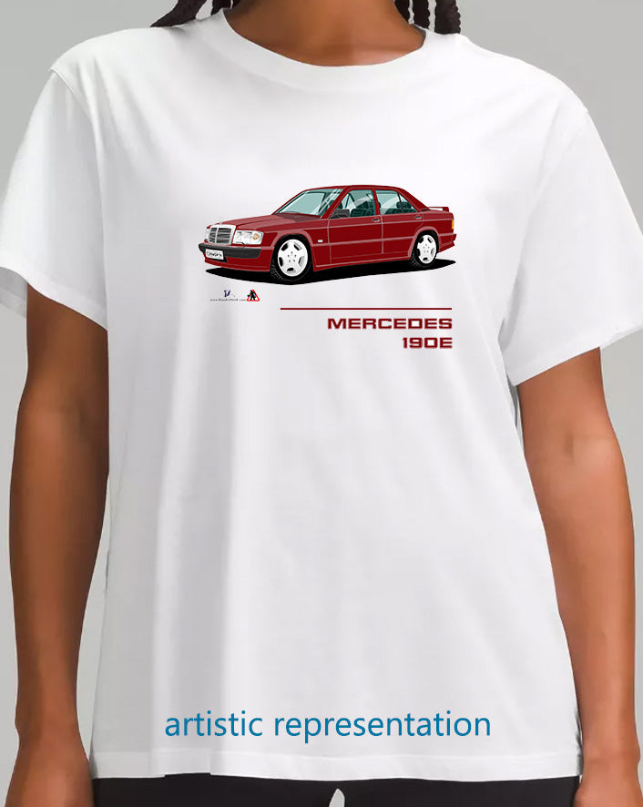 Mercedes 190E Cosworth in Red T Shirt